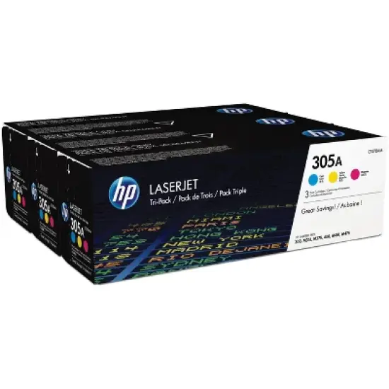 HP 305A 3-pack Cyan/Magenta/Yellow Original LaserJet Toner Cartridges, Per image {7}