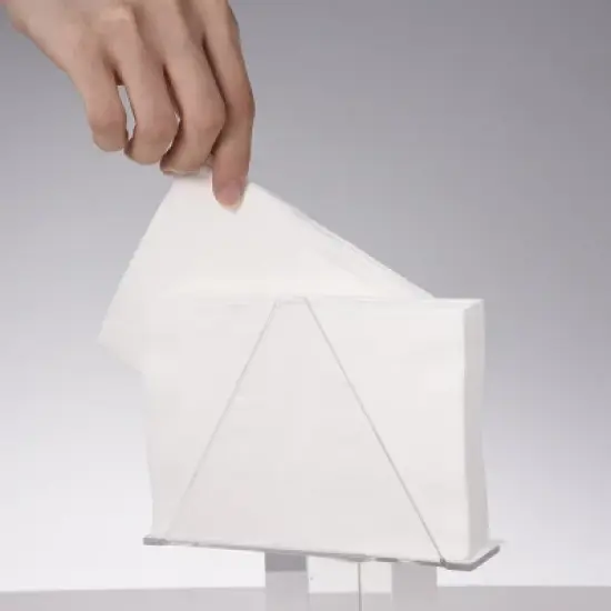 YX014-1 Acrylic Triangular Table Paper Towel Organizer (Transparent) image {4}