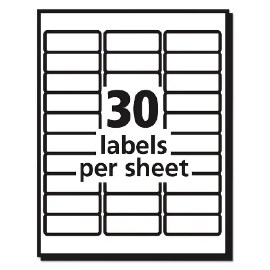 Avery Clear Easy Peel Mailing Labels Laser 1 x 2 5/8 300/Pack 15660 image {3}