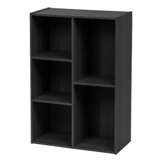 IRIS USA 5-Compartment Wood Organizer Bookcase Storage Shelf image {6}