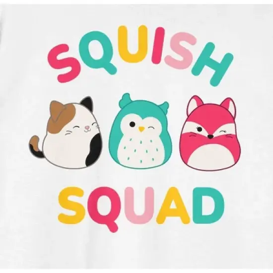 Squishmallows Squish Squad Crew Neck Short Sleeve Men's White T-shirt image {1}