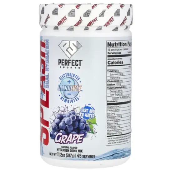 PERFECT Sports Hydro Splash, Dual Hydration, Grape, 11.2 oz (317 g) image {2}