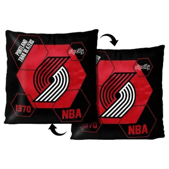 NBA Portland Trail Blazers Firm Density Connector Velvet Reverse Pillow image {2}