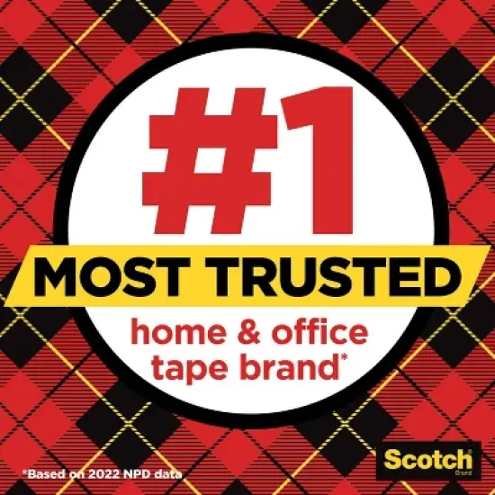Scotch&reg; Transparent Tape, 3/4 in. x 275 in., 4 Dispensers/Pack: Gift Wrap & Packing Tape, Clear, Plastic, Refill image {3}