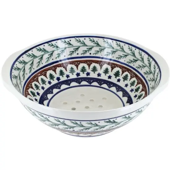 Blue Rose Polish Pottery 1183-Zaklady Colander image {2}