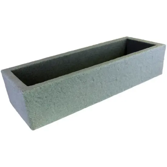 Emsco Trough Planter with Drainage Holes Rectangular Outdoor Planter Boxes image {3}