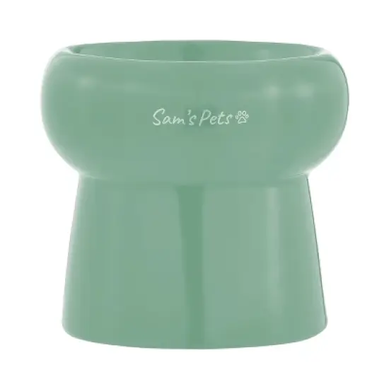 Sam's Pets Tall Tulip 2.0 Pet Bowl in Glossy Mint image {2}