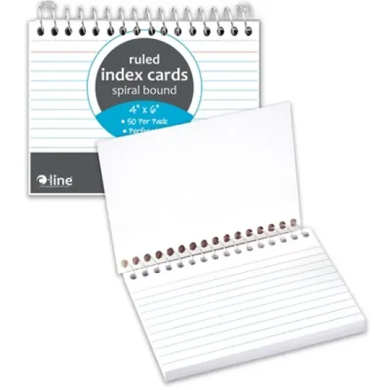 C-Line&reg; Spiral Bound Index Card Notebook, 4" x 6", Ruled, Pack of 10 image {3}