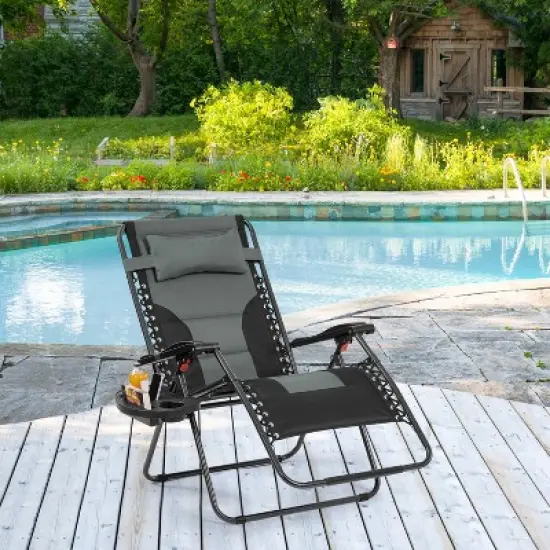 Yaheetech 29in Padded Outdoor Zero Gravity Chair image {1}