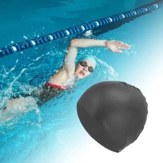 Unique Bargains Silicone Waterproof Non-slip Swim Cap 1 Pc image {1}