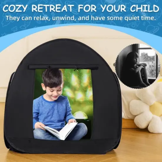 GARPROVM Kids Outdoor Sensory Tent Blackout & Private Playroom for Stress Relief image {5}