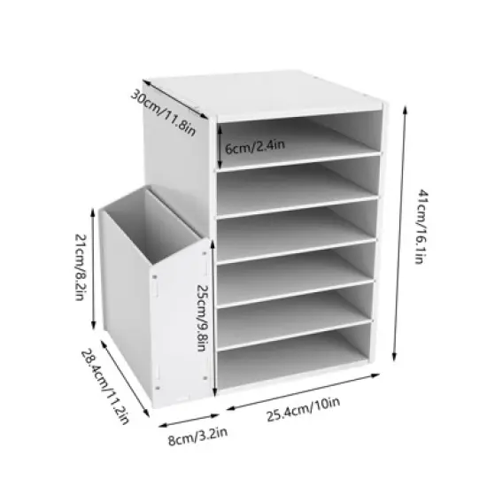 YIYIBYUS Desktop File Holder, File Storage System Document Holder image {3}