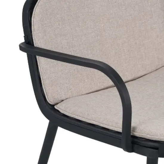 Okak Minimalist PP Patio Accent Chairs Upholstered Club Chairs/Loveseat/Combo,Chic Outdoor Armchair for Poolside,Garden&Backyard image {9}