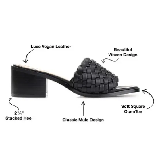 Journee Collection Womens Fylicia Open Toe Mid Stacked Heel Pumps image {7}