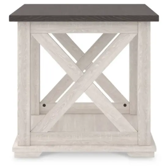 Dorrinson End Side Table White/Black/Gray - Signature Design by Ashley image {5}
