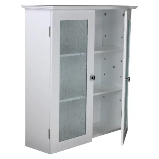 Connor 2 Door Wall Cabinet White - Elegant Home Fashions image {2}