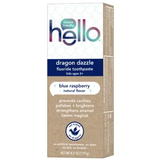 hello Kids' Dragon Dazzle Blue Raspberry Fluoride Toothpaste - 4.2oz image {13}