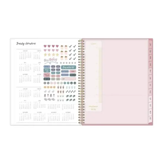 Ivory Paper Co 2024 Planner 11"x8.5" Weekly/Monthly Wirebound Tillie Pink image {7}