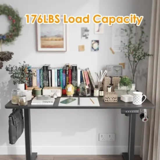 Lirago Black Electric Standing Desk 48x24 Splice Board Carbon Steel Frame 170LB Capacity Height Adjustable image {5}
