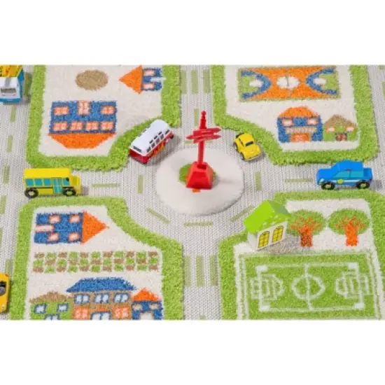 31.5"x44.5" Traffic Green 3D Play Rug - IVI image {8}