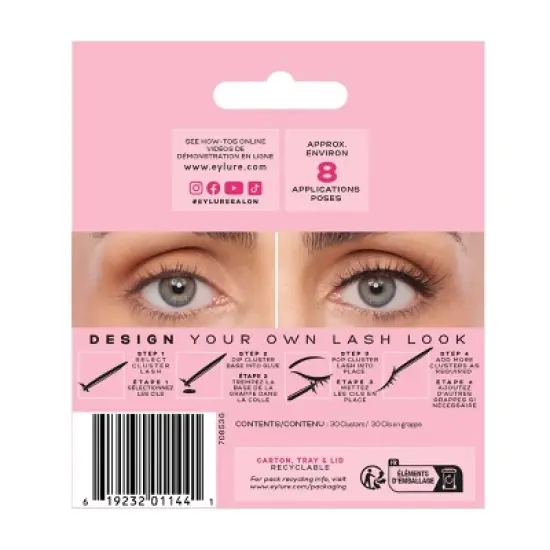 Eylure Wispy Light Clusters False Eyelashes - 30ct image {5}