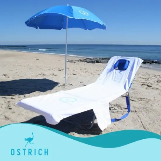 Ostrich Chaise Lounge Folding Portable Sunbathing Poolside Beach Chair (2 Pack) image {2}