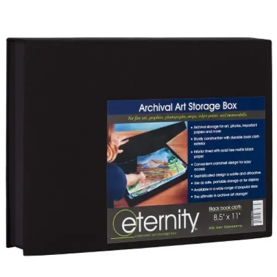 HG Concepts Art Portfolio Storage Box Eternity Archival Clamshell Box For Storing Artwork, Photos & Documents Deluxe image {4}