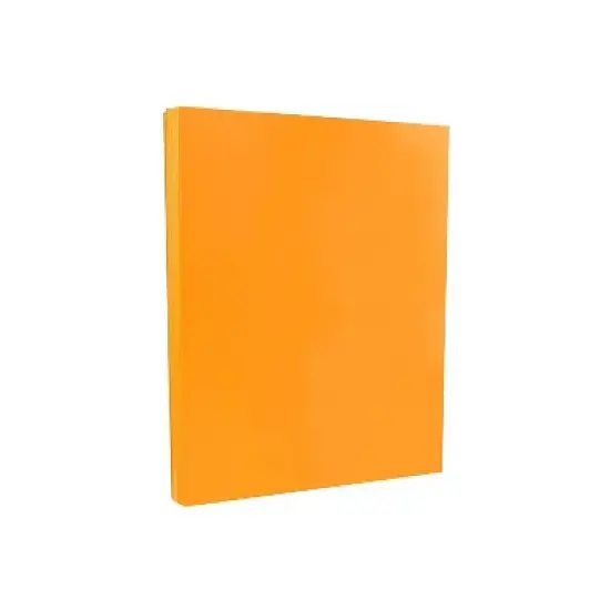 JAM Paper 65 lb. Cardstock Paper 8.5" x 11" Ultra Orange 250 Sheets/Ream (151027B) image {1}
