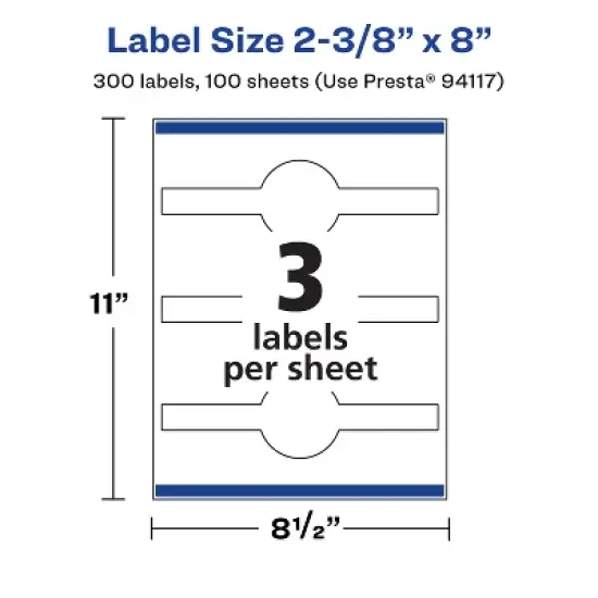 Avery 2-3/8" x 8" Waterproof Wraparound Band Labels, 300 Labels image {4}