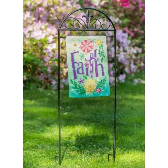 Evergreen Fleur de Lis Garden Flag Arbor Stand- 12x44 in Garden and House Flag Accessories image {2}