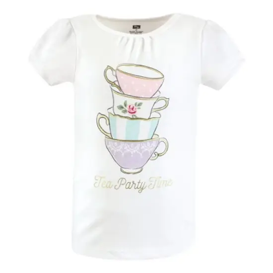 Hudson Baby Infant and Toddler Girl Short Sleeve T-Shirts, Bakery Tea Party image {4}