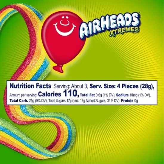 Airheads Xtremes Belts Chewy Candy - 3oz image {8}