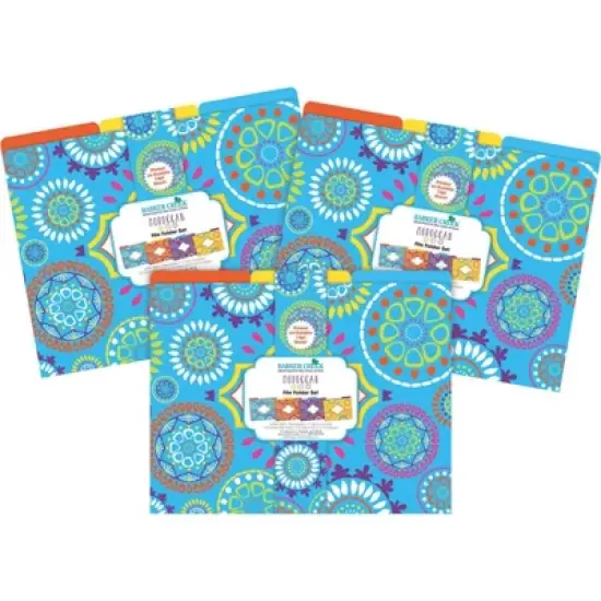 Barker Creek Moroccan 14pt Letter-Size File Folders Multi-Design Set 36 per Set: Top Tab, Non-Pronged, 50 Sheet Capacity, Multicolored image {2}