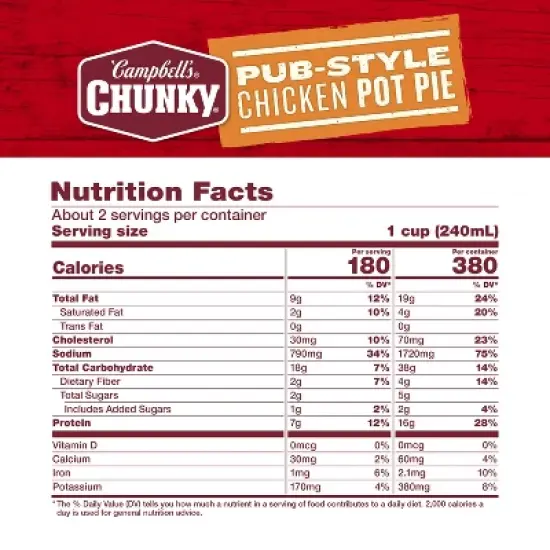 Campbell's Chunky Pub-Style Chicken Pot Pie Soup - 18.8oz image {7}