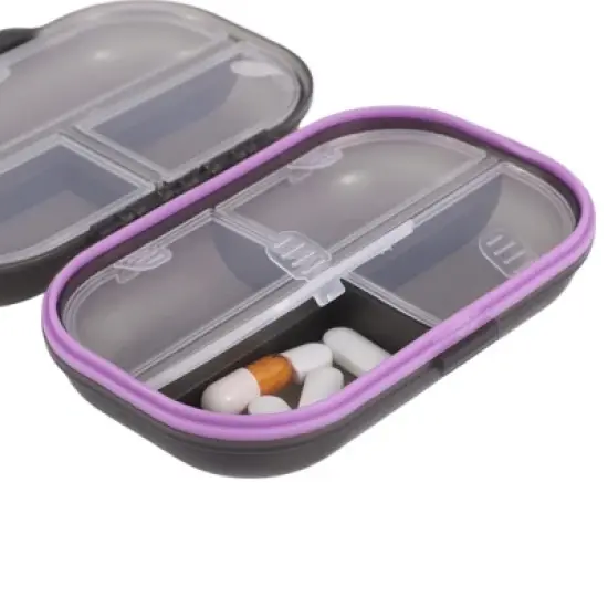 Unique Bargains 7 Grids Double Layer Pill Case 1 Pc image {1}