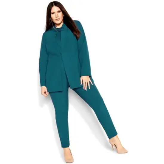 Women's Plus Size Avery Top - teal | CITY CHIC image {1}