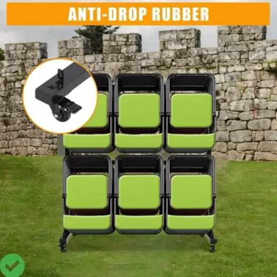 Folding Chair Rack 84 Chair Capacity Black Modern Style Heavy Duty Metal Adjustable Height Locking Wheels Cover Included image {5}