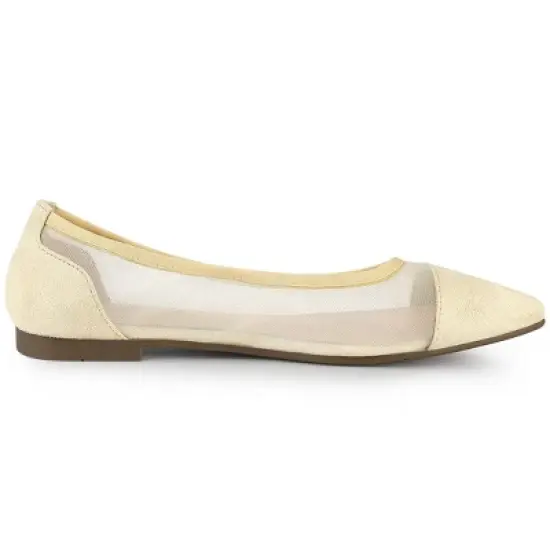 Allegra K Women's Pointed Toe Slip On Mesh Flats image {6}