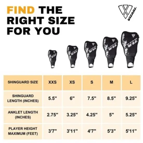 Vizari Napoli Soccer Shin Guards for Kids & Adults | Soccer Gear for Boys Girls | Provide Shin Protection | Adjustable Straps image {4}