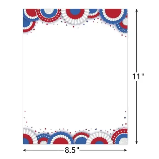 Great Papers Patriotic Everyday Letterhead Multicolored 50 Sheets/Pack (2025016) image {4}