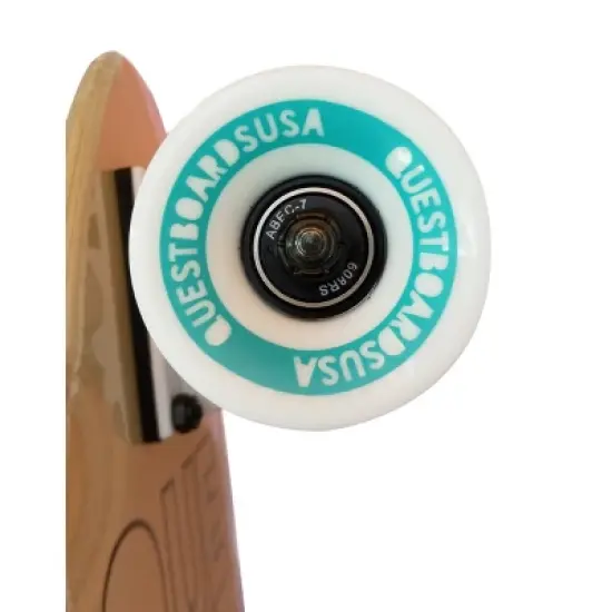 Quest "Reef" 24" Cruiser Skateboard - Light Blue/Wood image {2}