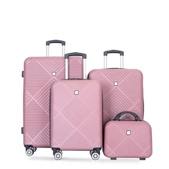 Dexmalle 4-piece ABS lightweight suitcase image {15}