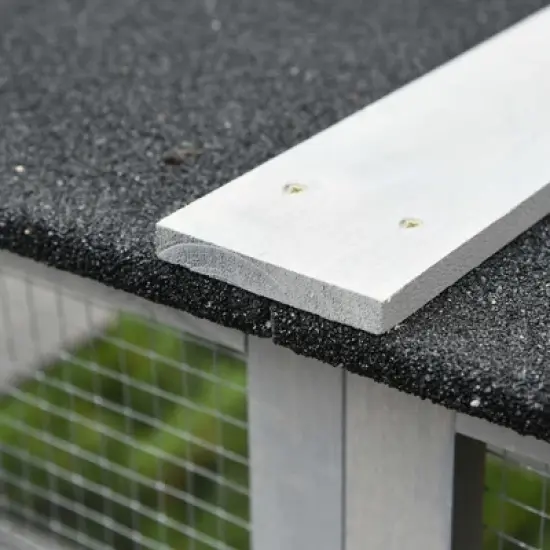 PawHut Large Wooden Outdoor Cat House Catio Enclosure, Kitten Cage with Weather Protection, Cat Patio with 6 Platforms - 71"L image {4}