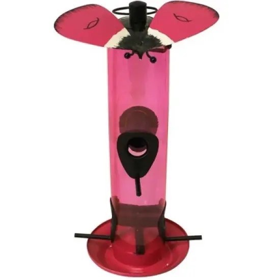 Heath Outdoor Products Gossamer Butterfly Bird Tube Feeder - Pink image {1}