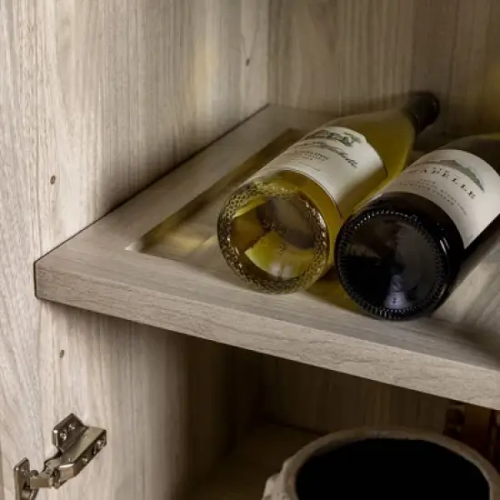 68" Boho Modern Tall Storage Wood Cabinet - Saracina Home image {10}