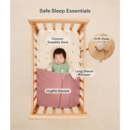 ergoPouch Cocoon Swaddle Sack 1.0 TOG Oatmeal Marle image {6}