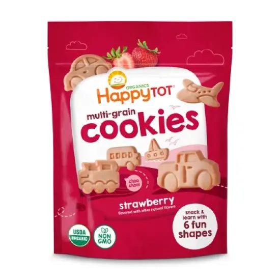 Happy Baby, Happy Family HappyTot Transportation Baby Cookies - Strawberry - 4.4oz image {7}