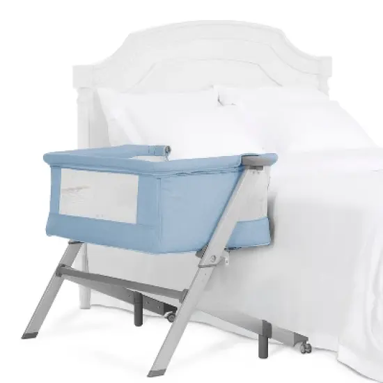 Dream On Me Skylar Bassinet and Bedside Sleeper - Blue image {5}