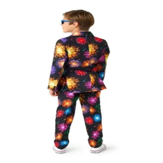 Suitmeister Boys Christmas Suit - Fireworks Black image {1}