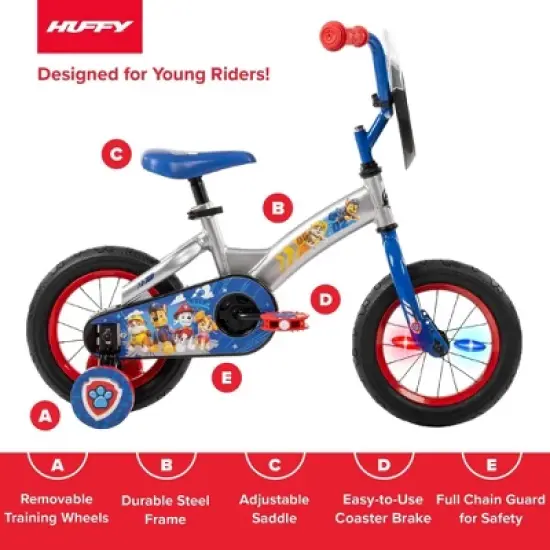PAW Patrol Kids' Bike - 12" Wheels - LED Lights - Blue image {13}